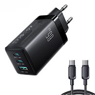 شاحن Joyroom JR-TG10 بقوة 65 واط GaN + كابل USB-C إلى USB-C 100 واط بطول 1.2 متر-7260
