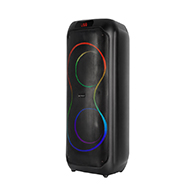 سماعة حفلات محمولة من VOVO موديل V-2810 بمكبرين 8 بوصة، بلوتوث وميكروفون-