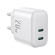 شاحن Joyroom JR-TCF21 سريع 20W بمنفذين USB-A و USB-C – أبيض-7259