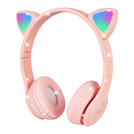 سماعة أطفال لاسلكية P47 بتصميم Cat Ear مع إضاءة LED وميكروفون-3242