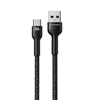 كابل ELOROBY CC-52 Type-C مضفر – طول 1 متر للشحن السريع ونق