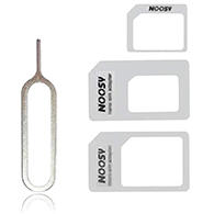 محول شريحة نانو Nano SIM Adapter من Noosy باللون الأبيض - 1266