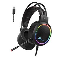 سماعة جيمينج GM09 سلكية RGB بصوت محيطي 7.1 USB ودرايفر 50 مم مع مايك عازل-7251