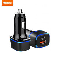 شاحن سيارة Recci RQ02 بمنفذين – 20W + 18W- 3929