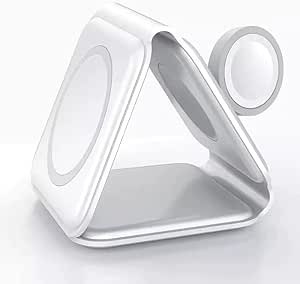 شاحن Lanex LW05 لاسلكي مغناطيسي 3×1 قابل للطي بقدرة 15W –ابيض- 3279