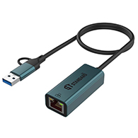 محول USB-C و USB موديل UE106 Plus – سرعة 1000Mbps- اسود -5320