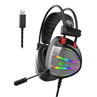 سماعة جيمينج GM-07 سلكية بإضاءة RGB وصوت محيطي 7.1 USB مع مايك مرن-2195