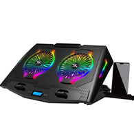 مبرد لابتوب Standard ICE07 للألعاب مع حامل موبايل –(ومنفذي USB)-2199