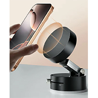 حامل GOJI G10 موبايل مغناطيسي بالشفط مع دوران 360° – أسود-6001